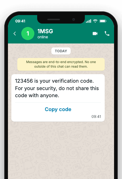 WhatsApp Business API for account action otp