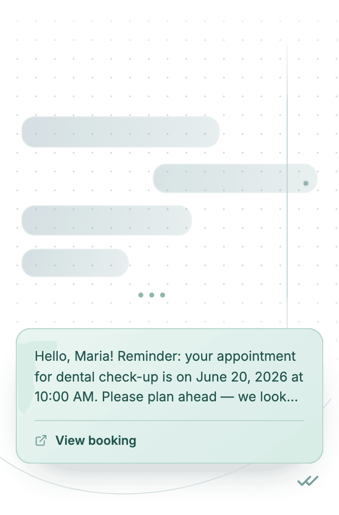 WhatsApp Business API for advance booking reminder