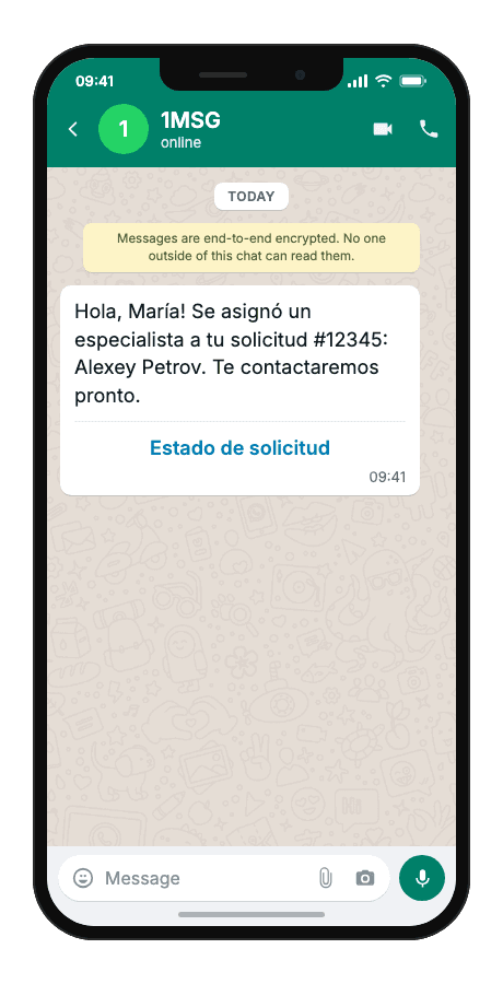 WhatsApp Business API for agent assigned notification
