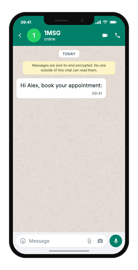 WhatsApp Business API for appointment booking — whatsapp flow