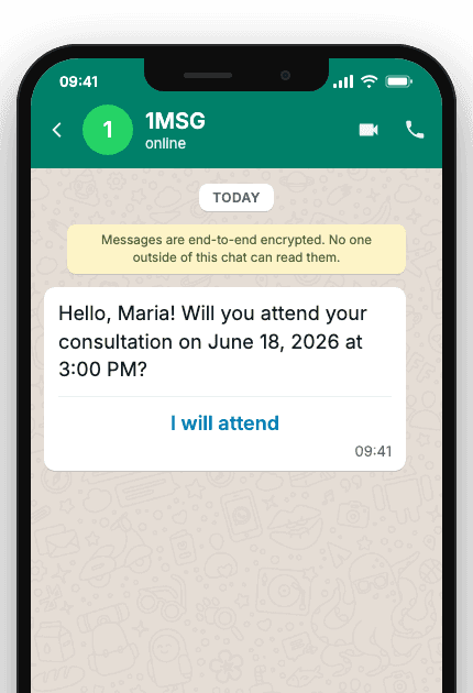 WhatsApp Business API for attendance confirmation
