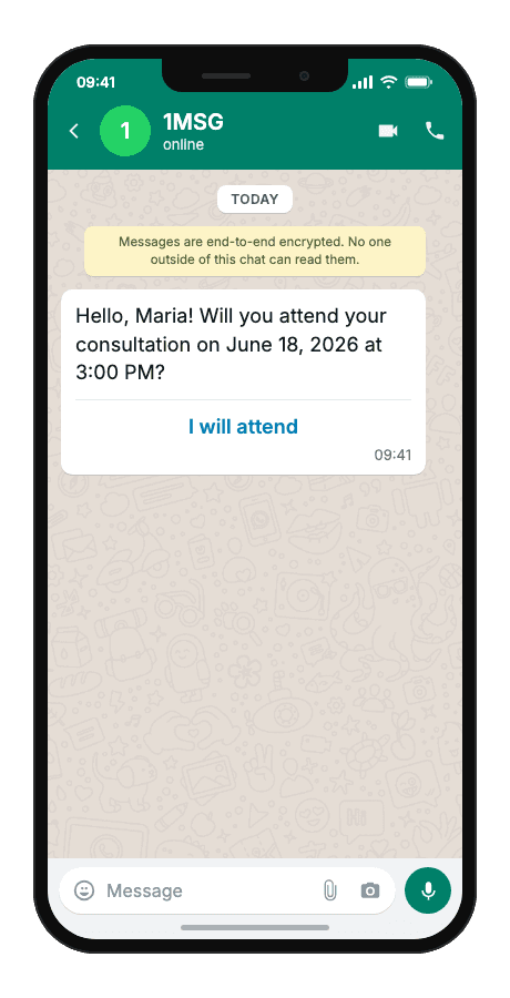 WhatsApp Business API for attendance confirmation