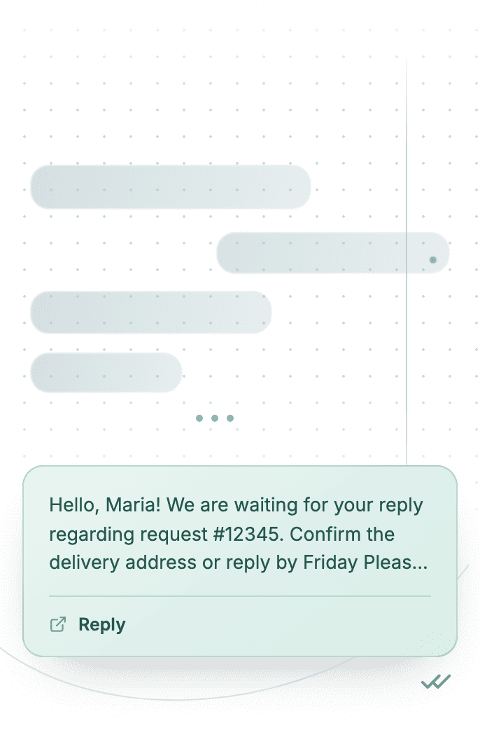 WhatsApp Business API for awaiting response reminder