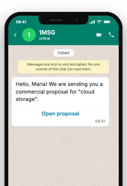 WhatsApp Business API for commercial proposal send