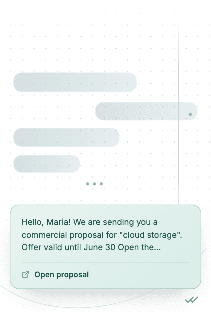 WhatsApp Business API for commercial proposal send