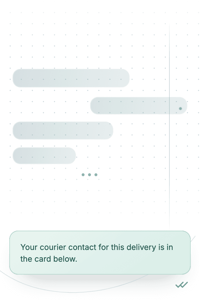 WhatsApp Business API for courier or driver contact — share contact card