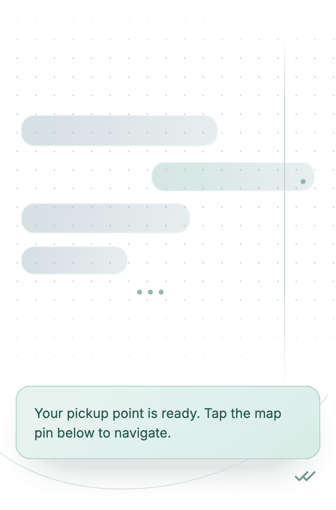 WhatsApp Business API for delivery update — share pickup location