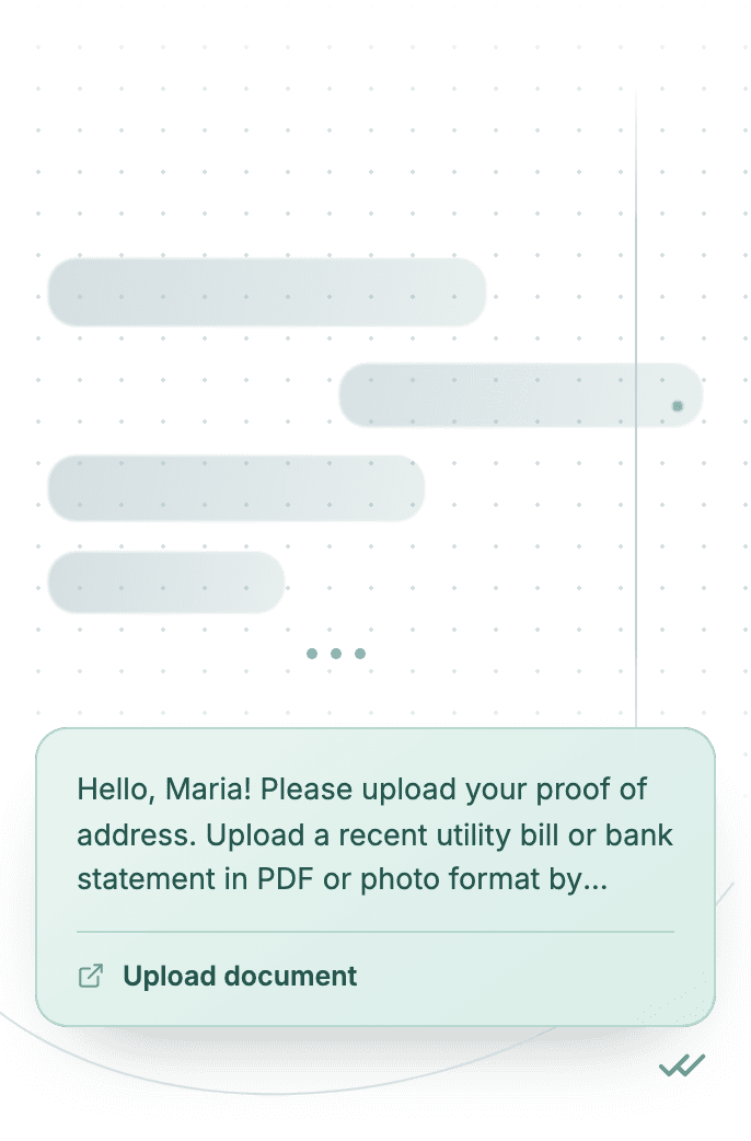 WhatsApp Business API for document upload request