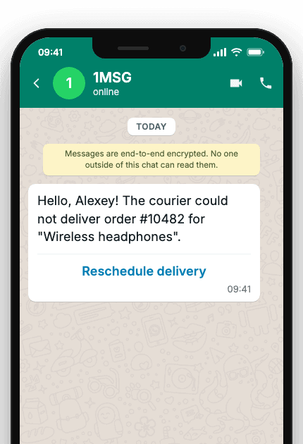 WhatsApp Business API for failed delivery attempt notification