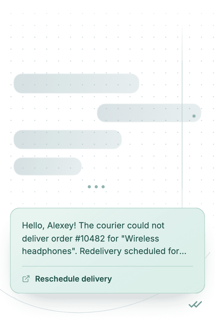 WhatsApp Business API for failed delivery attempt notification
