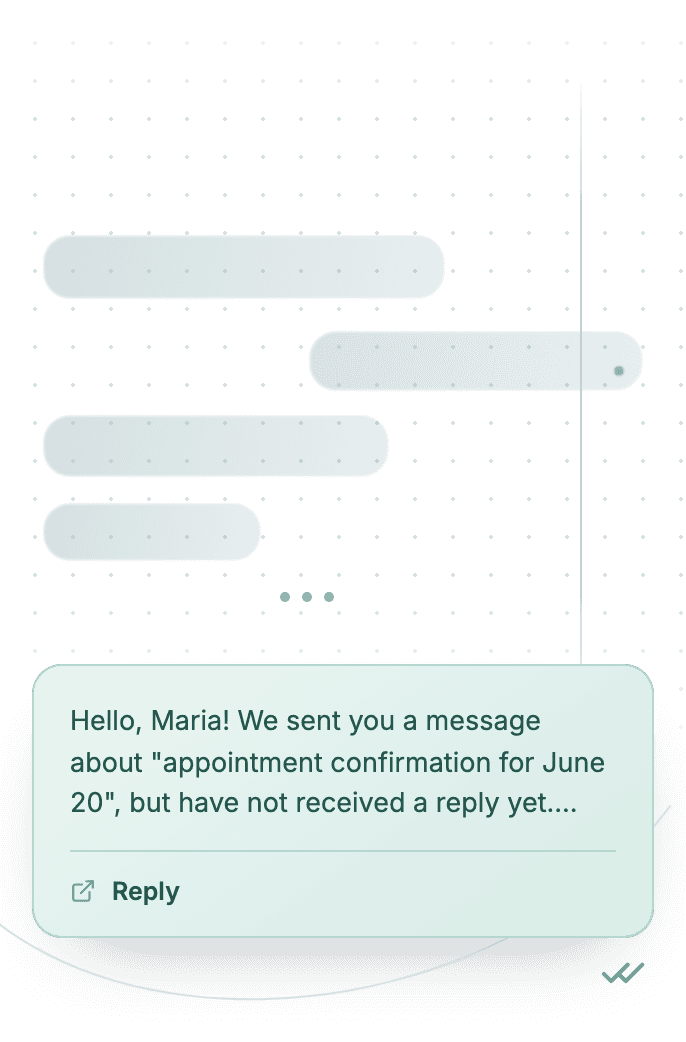WhatsApp Business API for follow-up when no response received