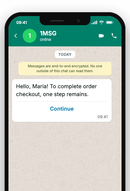 WhatsApp Business API for incomplete action reminder
