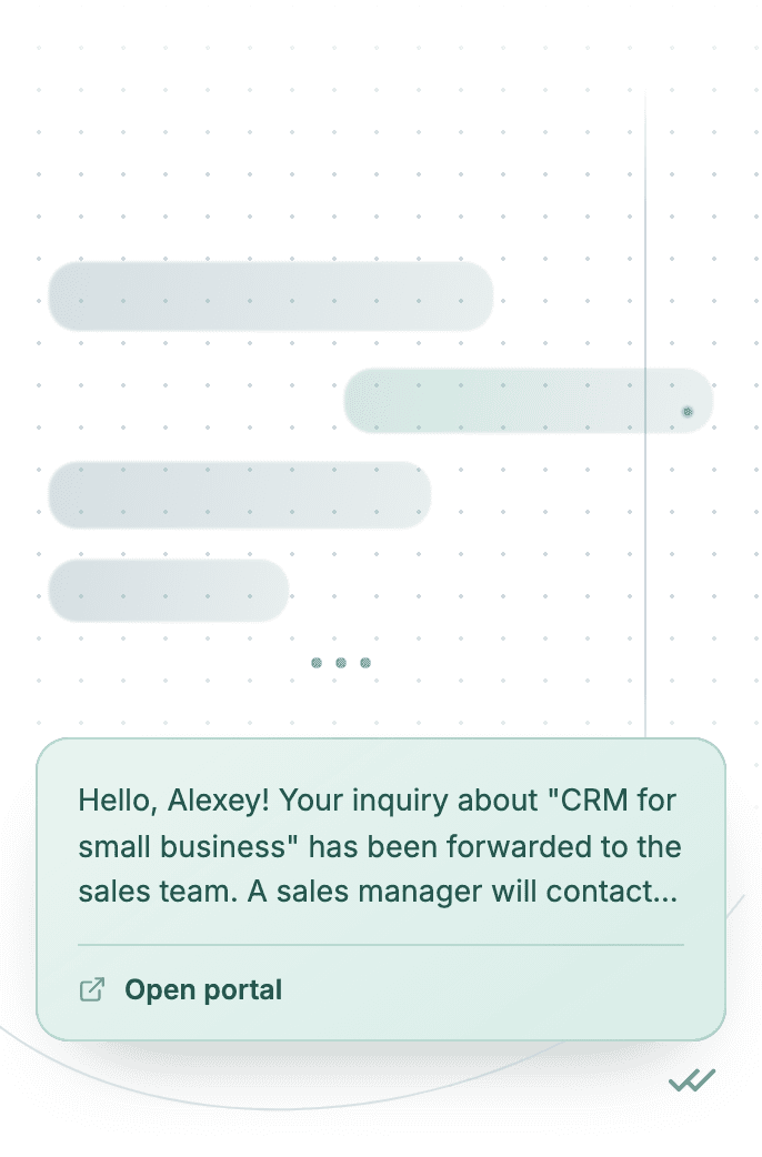 WhatsApp Business API for lead handoff to sales