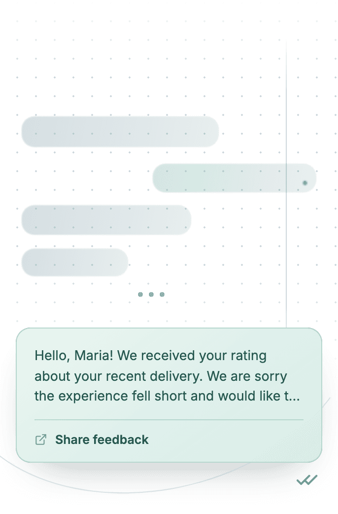 WhatsApp Business API for negative feedback follow-up
