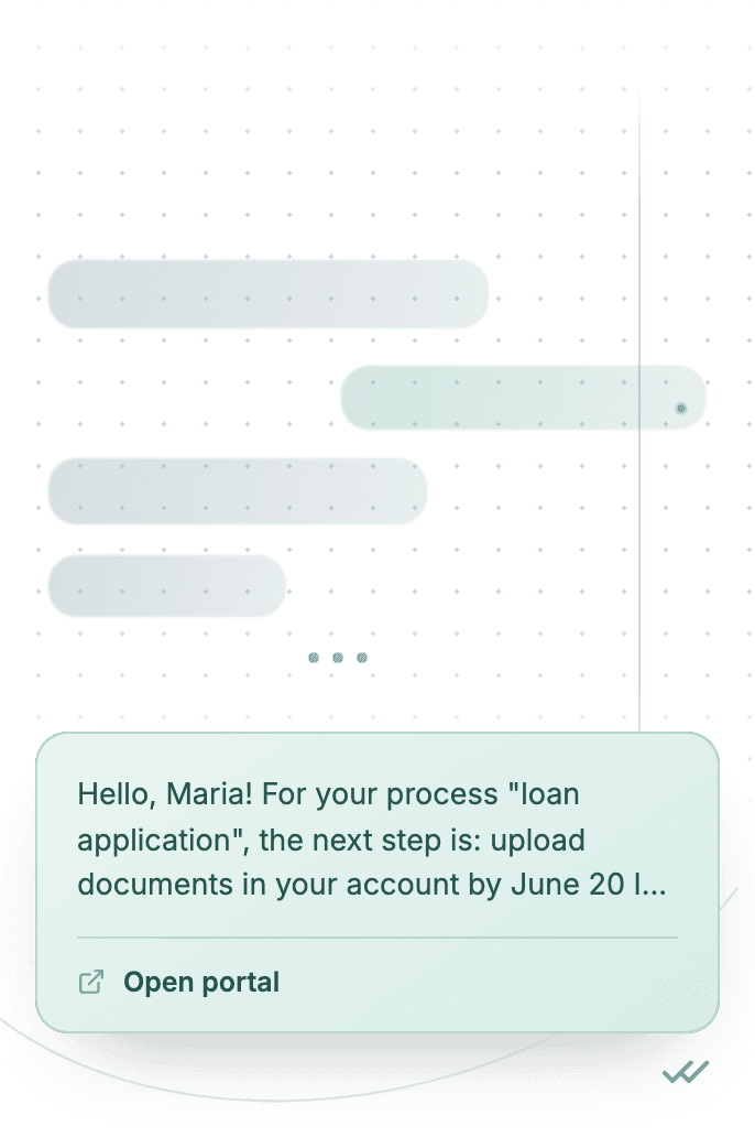 WhatsApp Business API for next step notification