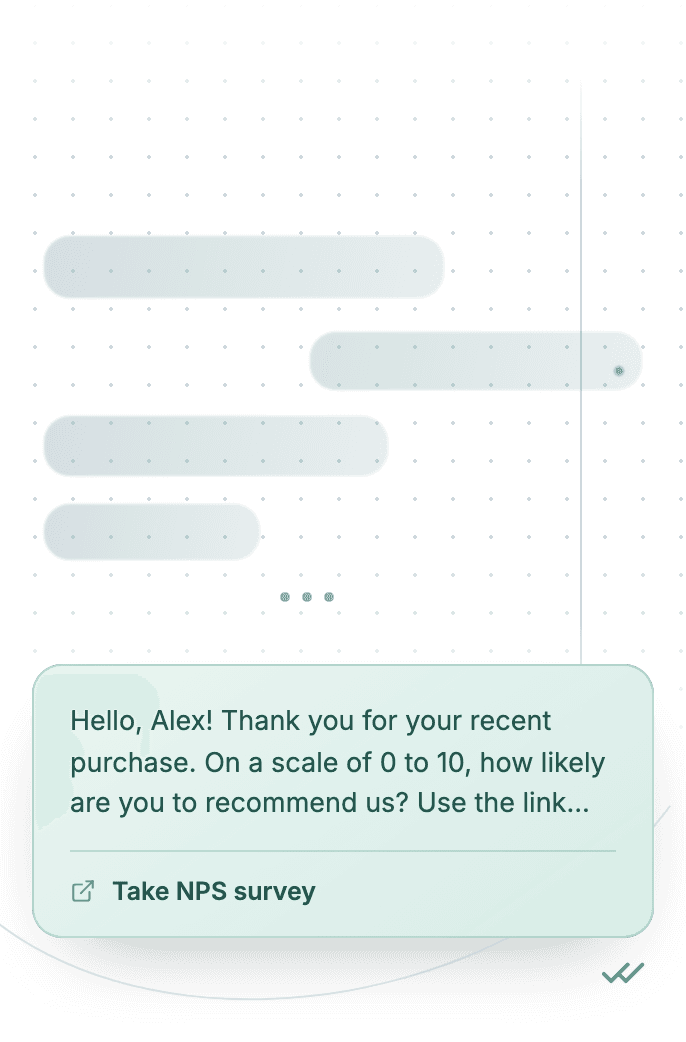 WhatsApp Business API for nps survey after interaction