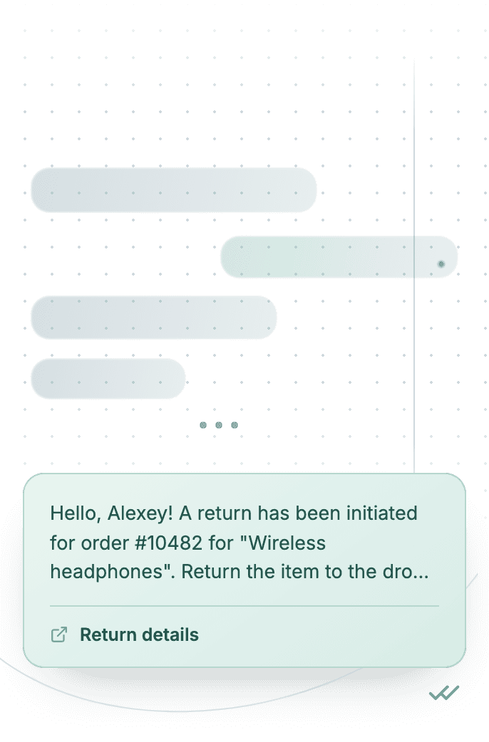 WhatsApp Business API for order return notification