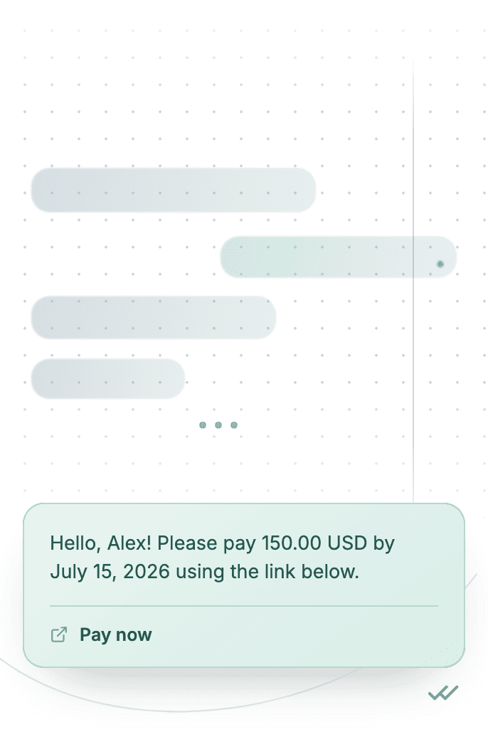 WhatsApp Business API for payment link send