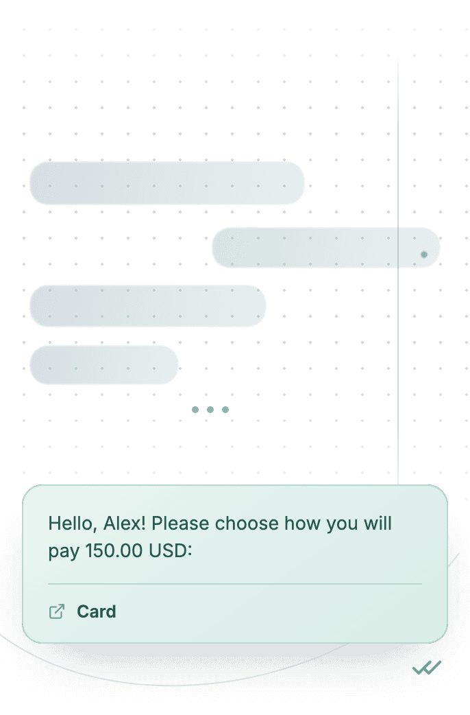 WhatsApp Business API for payment method clarification