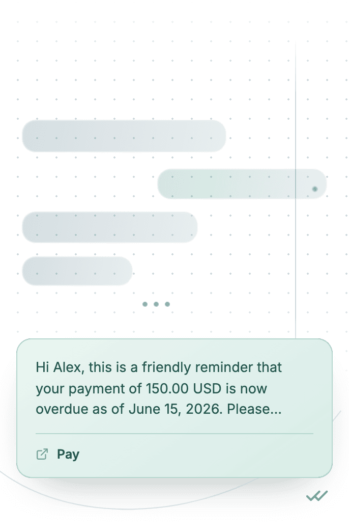WhatsApp Business API for overdue payment reminder