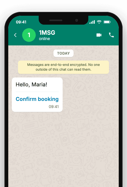 WhatsApp Business API for pending booking confirmation