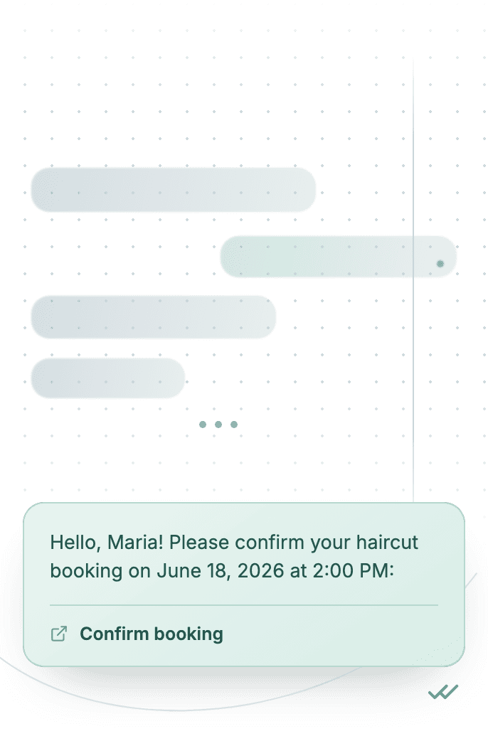 WhatsApp Business API for pending booking confirmation