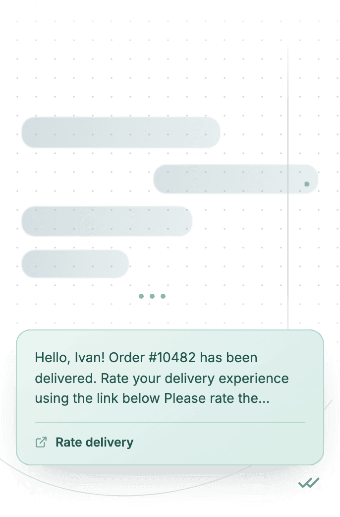 WhatsApp Business API for post-delivery survey