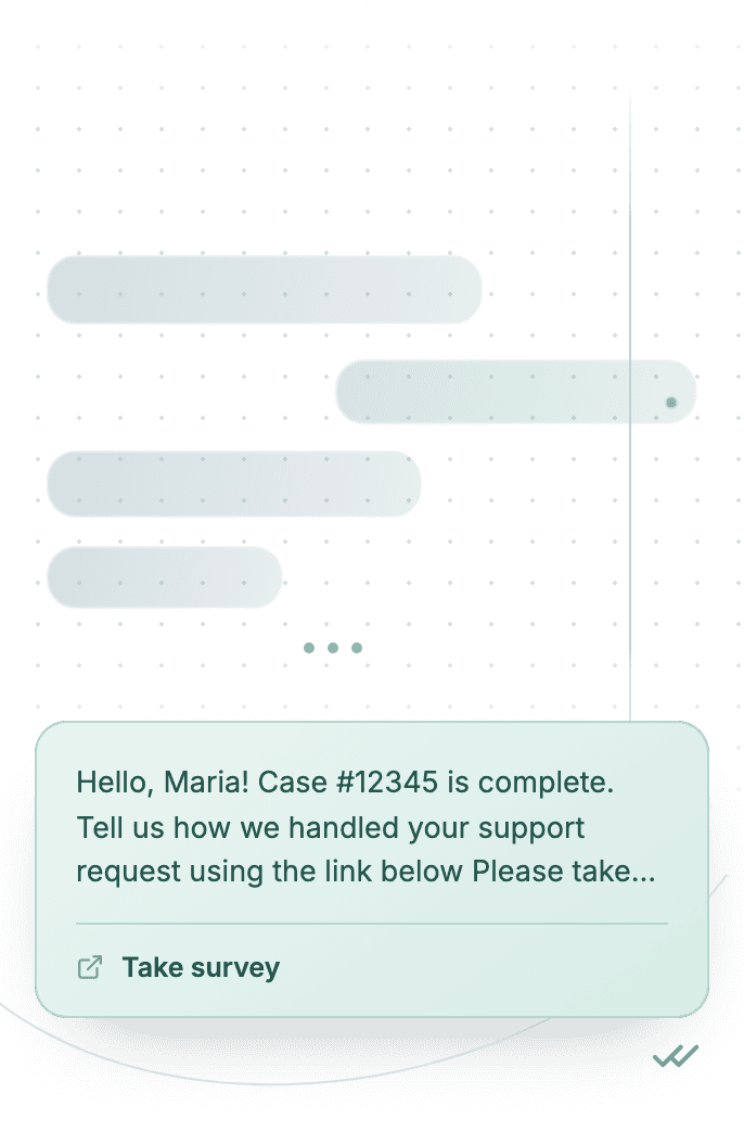 WhatsApp Business API for post-ticket survey