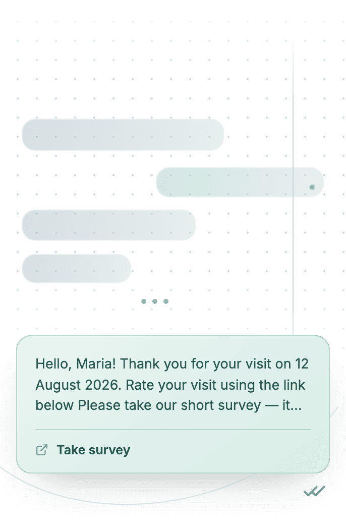 WhatsApp Business API for post-visit survey request