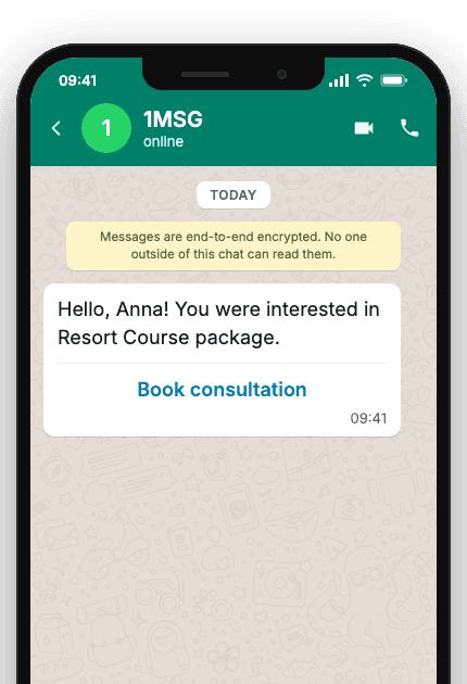 WhatsApp Business API for pre-purchase consultation