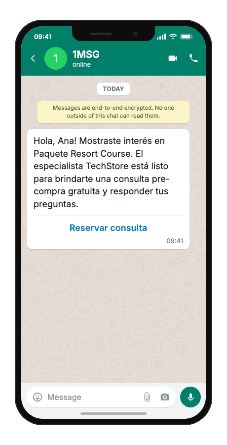 WhatsApp Business API for pre-purchase consultation