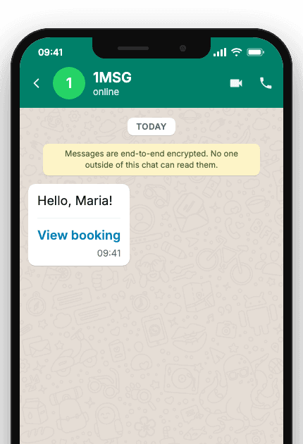 WhatsApp Business API for pre-visit instructions