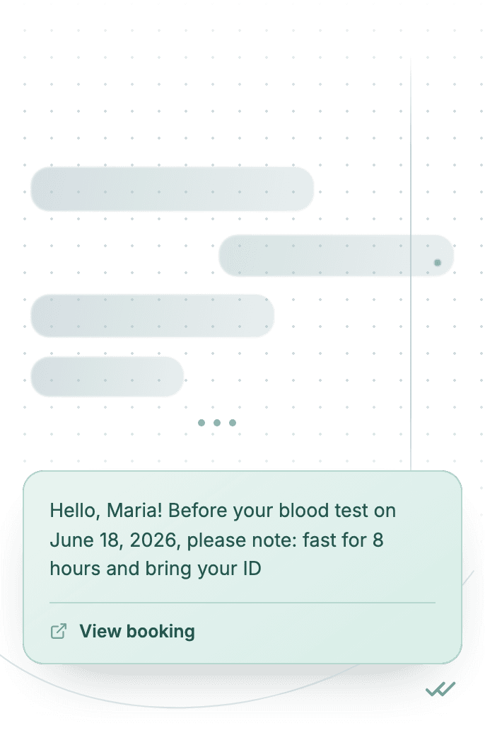 WhatsApp Business API for pre-visit instructions