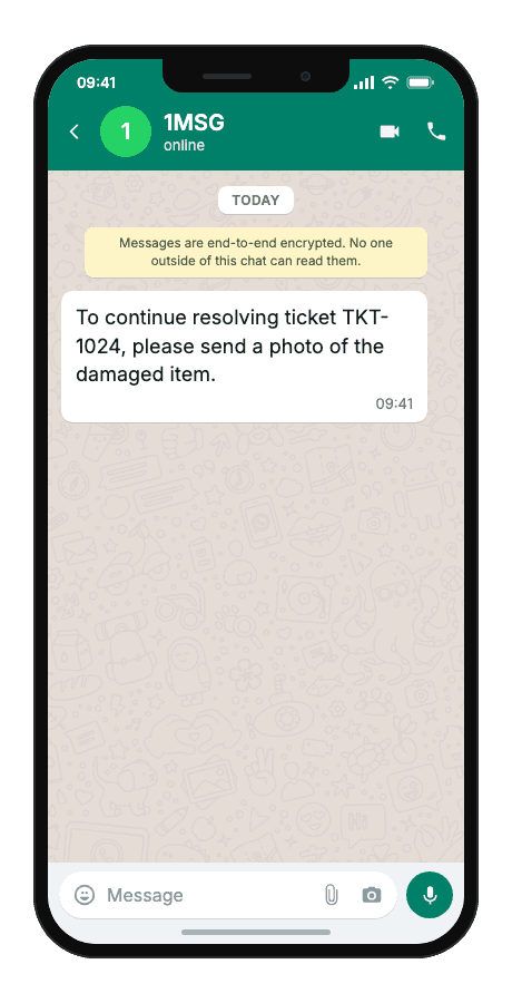 WhatsApp Business API for session reply — request additional information