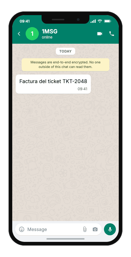 WhatsApp Business API for session send — invoice pdf