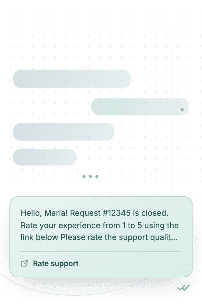 WhatsApp Business API for support csat request