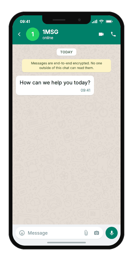 WhatsApp Business API for support menu — interactive buttons