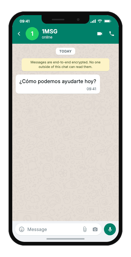 WhatsApp Business API for support menu — interactive buttons