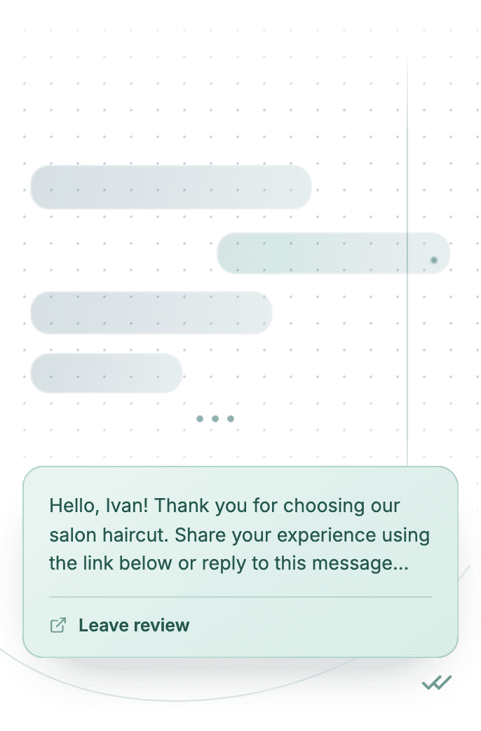 WhatsApp Business API for text review request