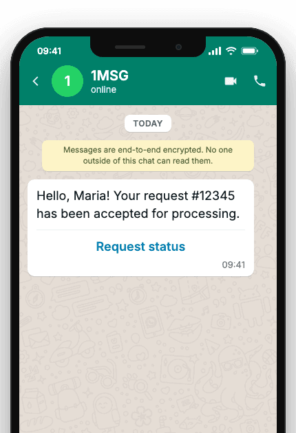 WhatsApp Business API for ticket accepted notification