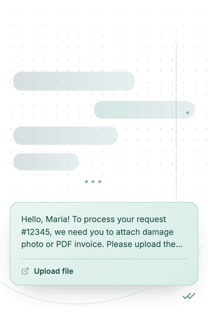 WhatsApp Business API for ticket attachment request