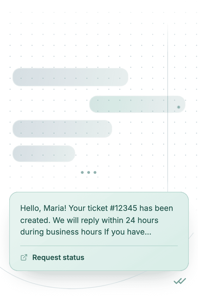 WhatsApp Business API for ticket created notification