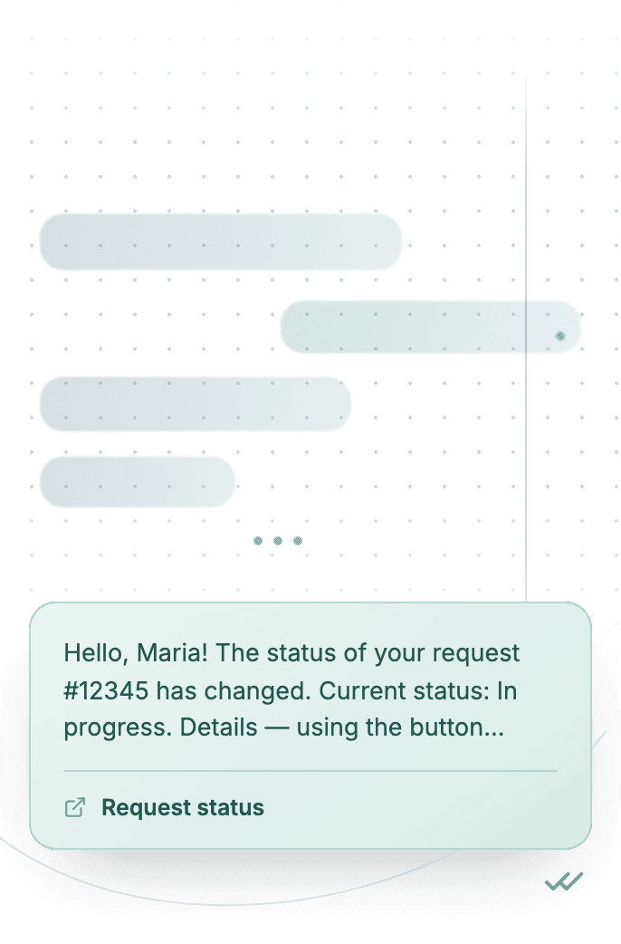 WhatsApp Business API for ticket status notification