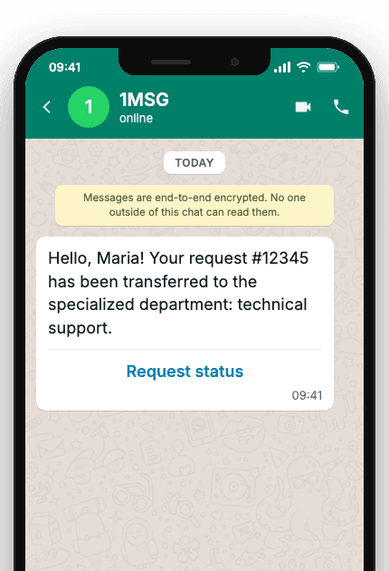 WhatsApp Business API for ticket transfer notification