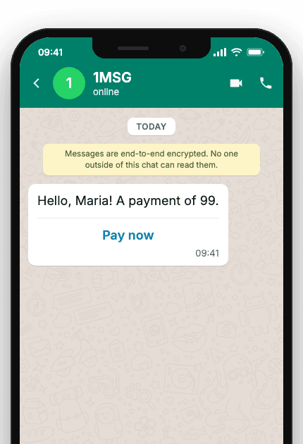 WhatsApp Business API for upcoming payment reminder