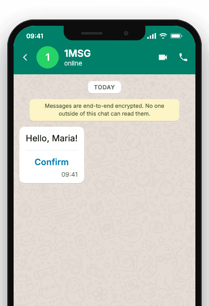 WhatsApp Business API for visit date and time clarification