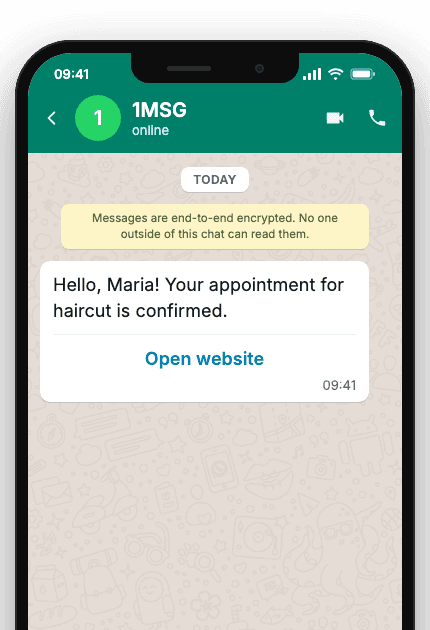 WhatsApp Business API for booking confirmation