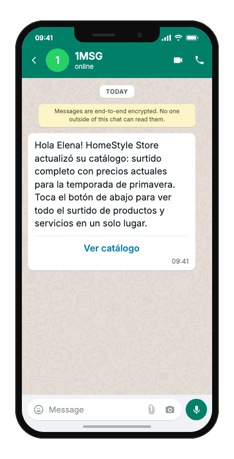 WhatsApp Business API for product and service catalog broadcast
