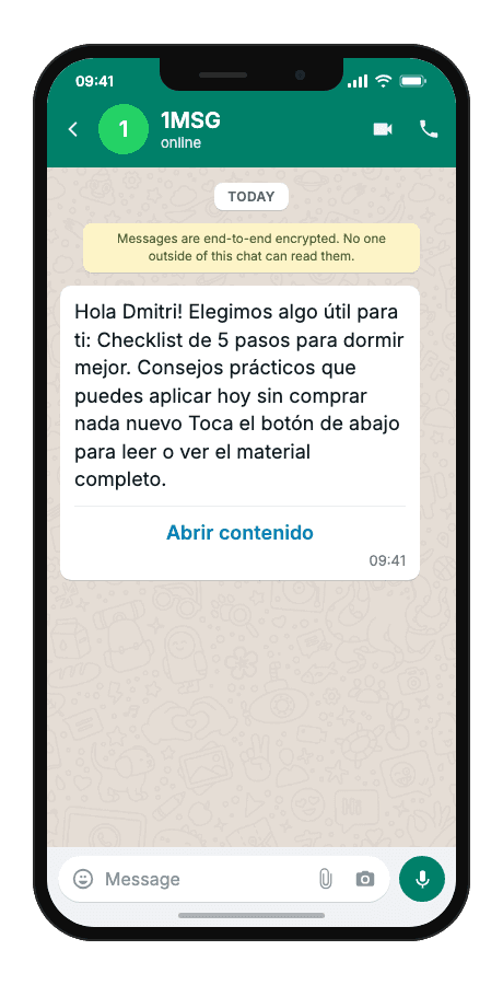 WhatsApp Business API for content engagement broadcast