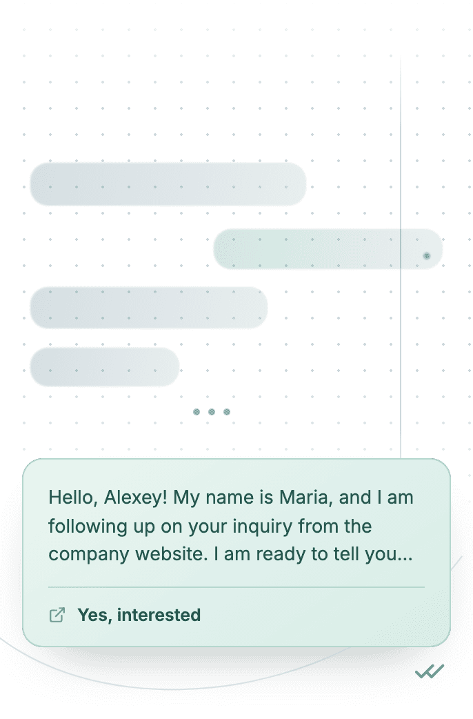 WhatsApp Business API for first contact with a new lead